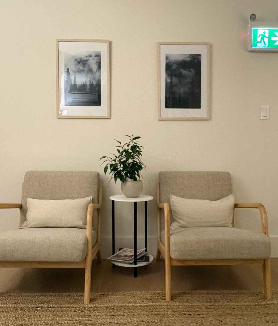 Treatment room for massage therapy and massage wellness services. 